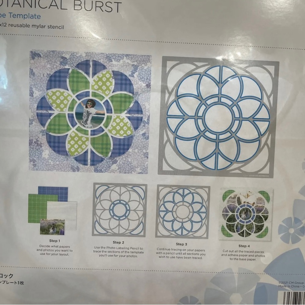 Creative Memories Botanical Burst Recipe Template Brand New - Picture 5 of 7